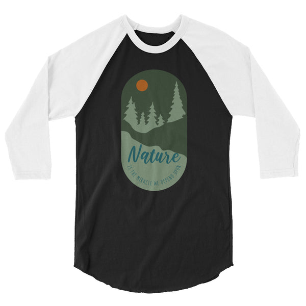 3/4 sleeve raglan shirt