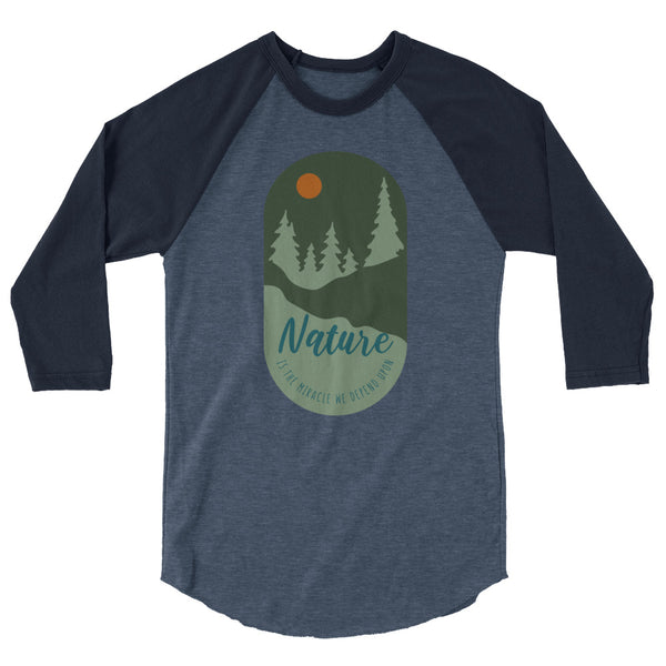 3/4 sleeve raglan shirt