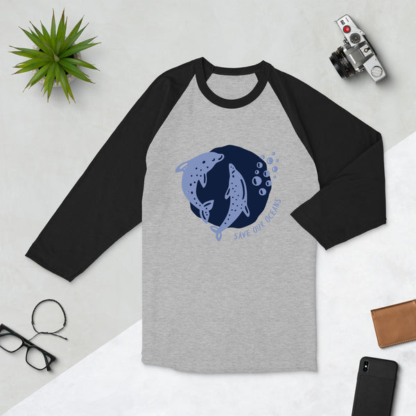 3/4 sleeve raglan shirt