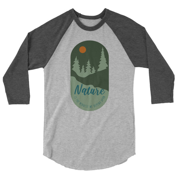 3/4 sleeve raglan shirt