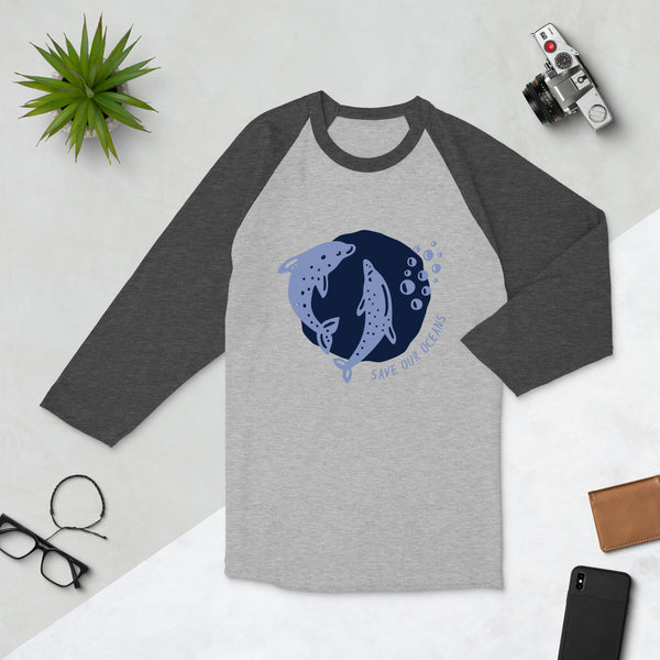 3/4 sleeve raglan shirt