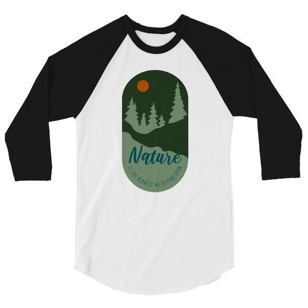3/4 sleeve raglan shirt