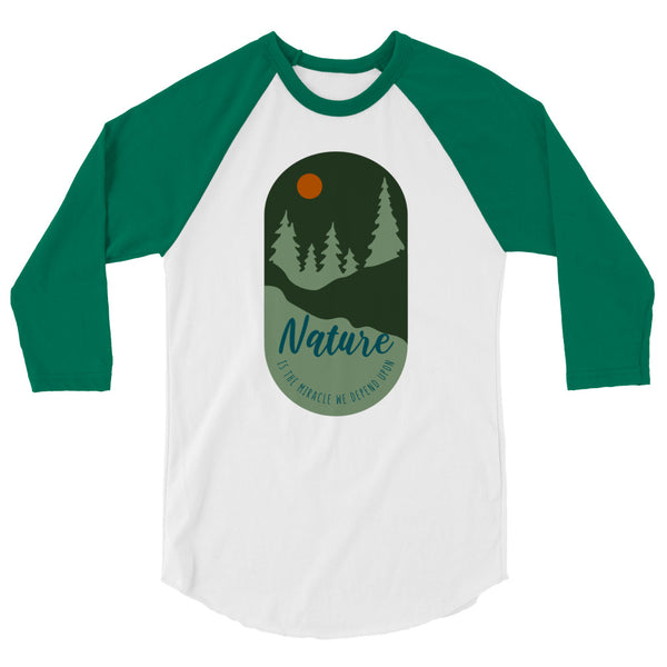 3/4 sleeve raglan shirt